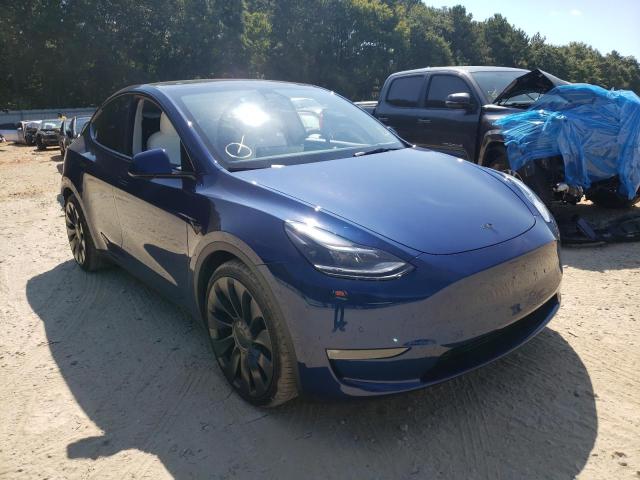 7SAYGDEF8NF399206 - 2022 TESLA MODEL Y أزرق صورة 1