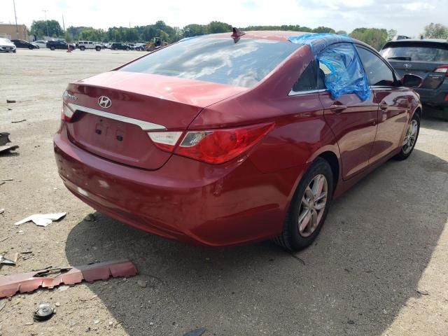 5NPEB4ACXBH047784 - 2011 HYUNDAI SONATA GLS RED photo 4