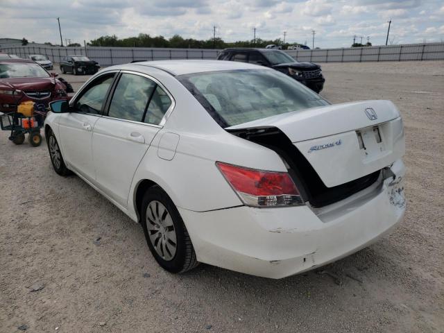 1HGCP26339A055170 - 2009 HONDA ACCORD LX WHITE photo 3