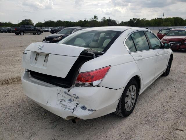 1HGCP26339A055170 - 2009 HONDA ACCORD LX WHITE photo 4