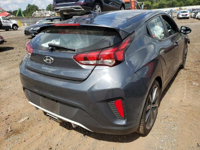 KMHTG6AF5KU009816 - 2019 HYUNDAI VELOSTER B CHARCOAL photo 4