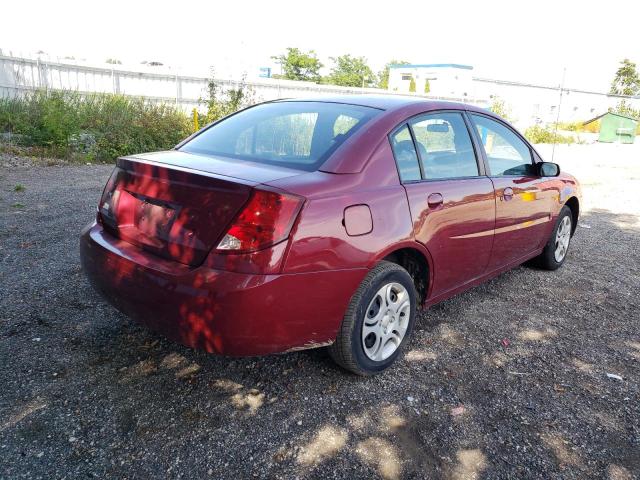 1G8AJ52F64Z219945 - 2004 SATURN ION LEVEL RED photo 4