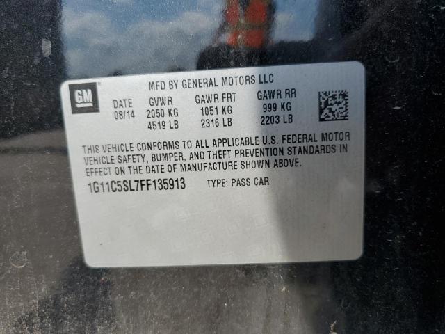 1G11C5SL7FF135913 - 2015 CHEVROLET MALIBU 1LT შავი ფოტო 10