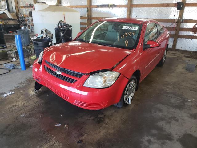 1G1AD1F57A7143918 - 2010 CHEVROLET COBALT 1LT RED photo 2