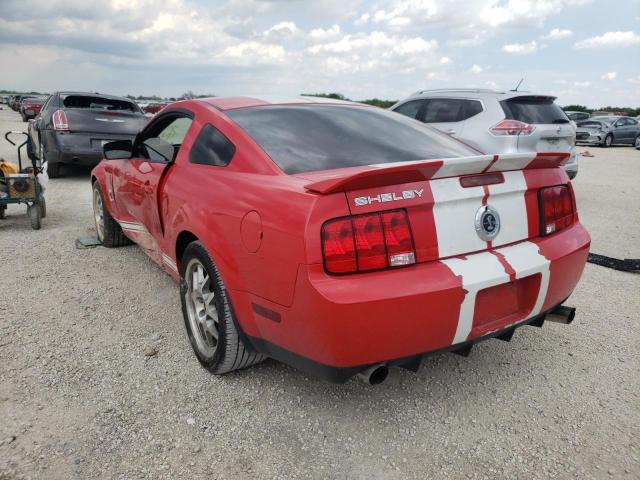 1ZVHT88S595133414 - 2009 FORD MUSTANG SH RED photo 3