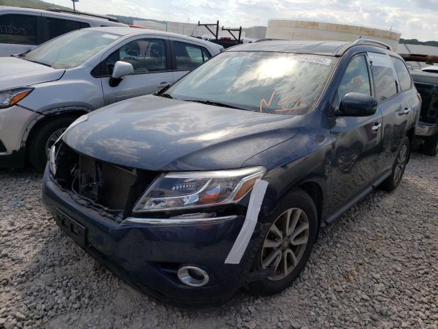 5N1AR2MM5FC708136 - 2015 NISSAN PATHFINDER BLUE photo 2