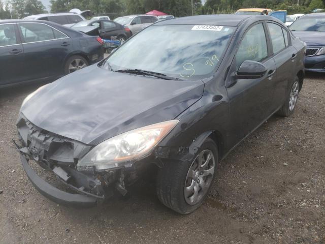 JM1BL1TF7D1845708 - 2013 MAZDA 3 BLACK photo 2