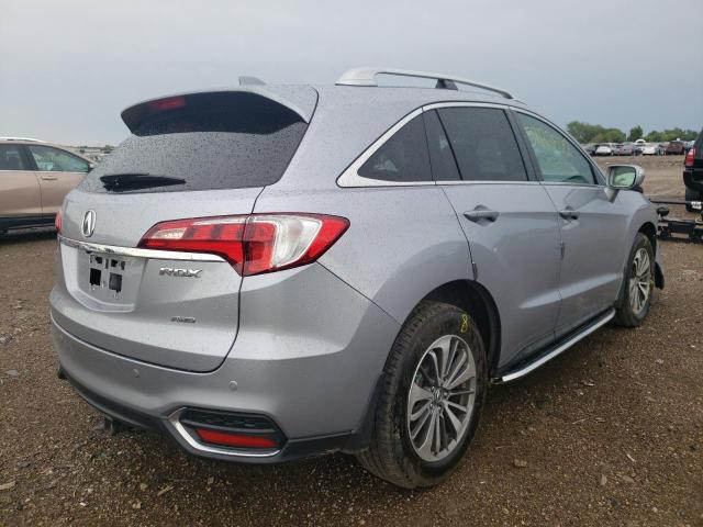 5J8TB4H74GL010847 - 2016 ACURA RDX ADVANC SILVER photo 4