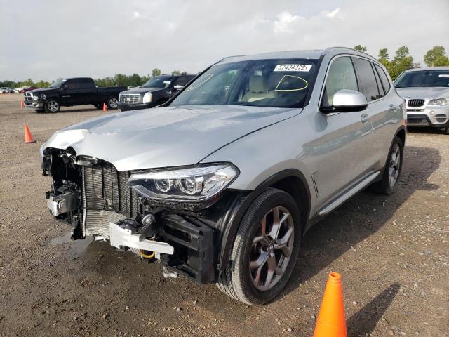 5UXTY3C08M9E21910 - 2021 BMW X3 SDRIVE3 SILVER photo 2