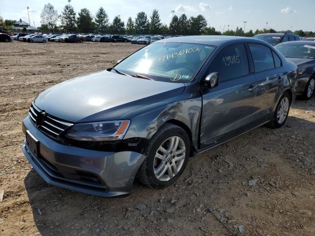 3VW2K7AJ1FM202478 - 2015 VOLKSWAGEN JETTA BASE Մոխրագույն լուսանկար 2
