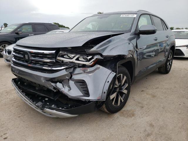 1V2DC2CA2NC222925 - 2022 VOLKSWAGEN ATLAS CROS GRAY photo 2