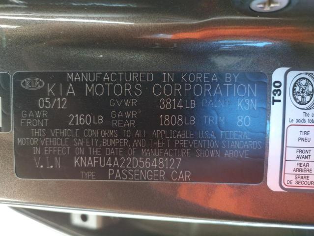 KNAFU4A22D5648127 - 2013 KIA FORTE EX BROWN photo 10