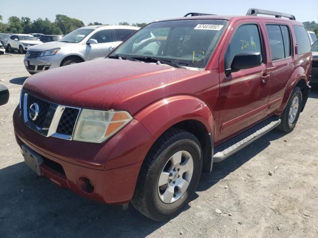 5N1AR18UX7C633813 - 2007 NISSAN PATHFINDER RED photo 2