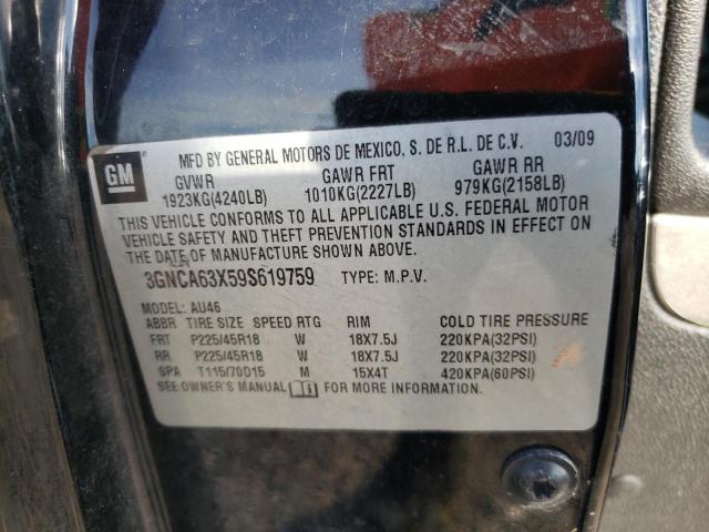 3GNCA63X59S619759 - 2009 CHEVROLET HHR SS 黑色 照片 10