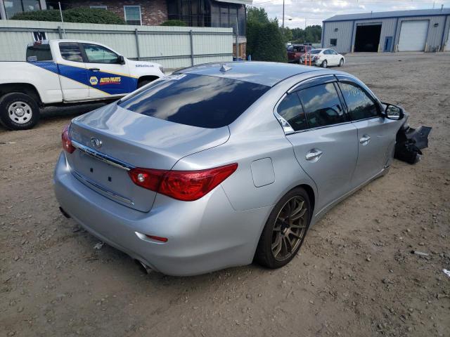 JN1BV7AR3EM690314 - 2014 INFINITI Q50 BASE SILVER photo 4