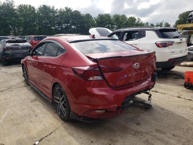 KMHD04LB5KU835606 - 2019 HYUNDAI ELANTRA SP RED photo 3