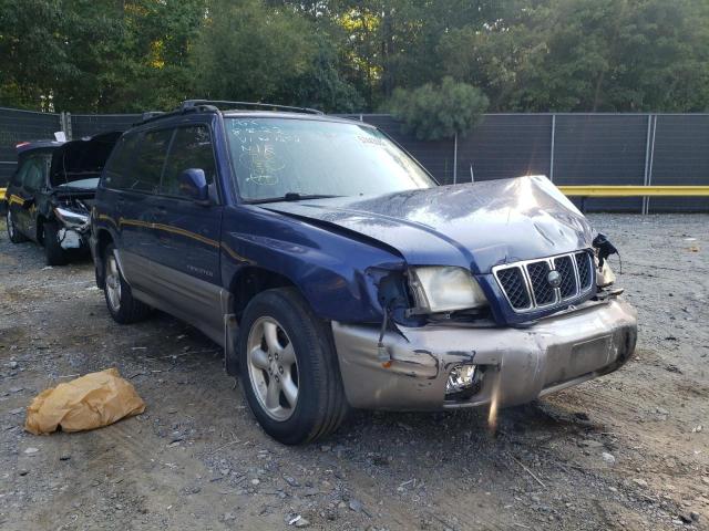 JF1SF65512H701252 - 2002 SUBARU FORESTER S BLUE photo 1