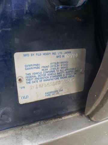 JF1SF65512H701252 - 2002 SUBARU FORESTER S BLUE photo 10