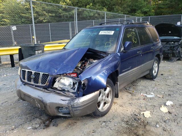 JF1SF65512H701252 - 2002 SUBARU FORESTER S BLUE photo 2