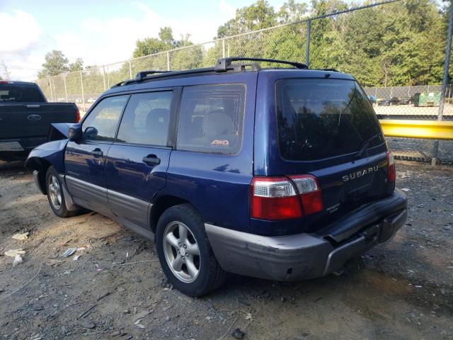 JF1SF65512H701252 - 2002 SUBARU FORESTER S BLUE photo 3