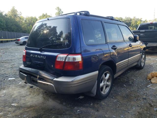 JF1SF65512H701252 - 2002 SUBARU FORESTER S BLUE photo 4