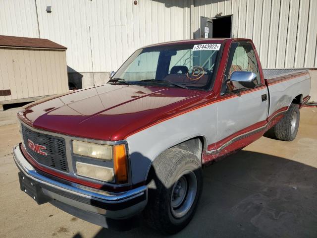 1GTDC14K6NE501835 - 1992 GMC SIERRA C15 RED photo 2