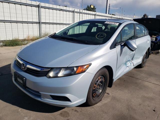 2HGFB2F91CH505777 - 2012 HONDA CIVIC EXL Mavi foto 2