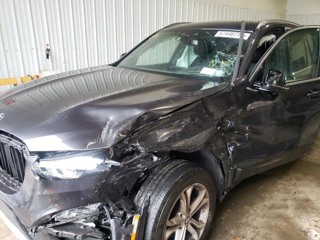 5UXTY5C0XM9E93347 - 2021 BMW X3 XDRIVE3 BLACK photo 9