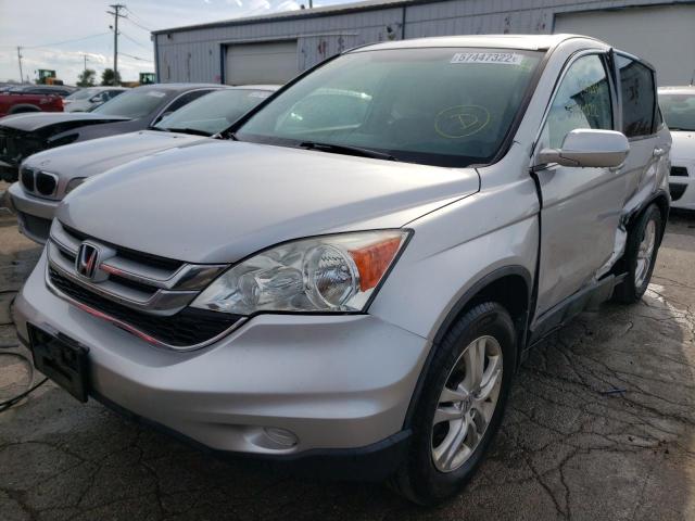 5J6RE4H75AL101689 - 2010 HONDA CR-V EXL SILVER photo 2