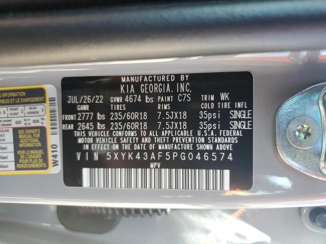 5XYK43AF5PG046574 - 2023 KIA SPORTAGE S GRAY photo 10