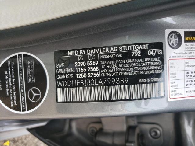 WDDHF8JB3EA799389 - 2014 MERCEDES-BENZ E 350 4MAT SILVER photo 10