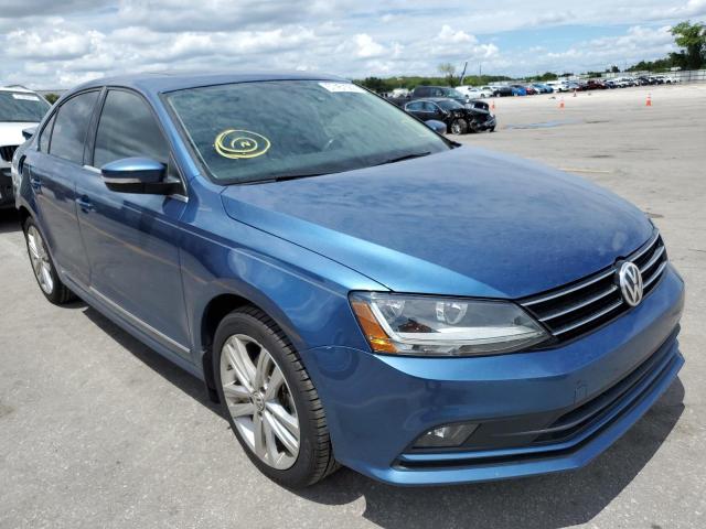 3VWL17AJ7HM303566 - 2017 VOLKSWAGEN JETTA SEL BLUE photo 1