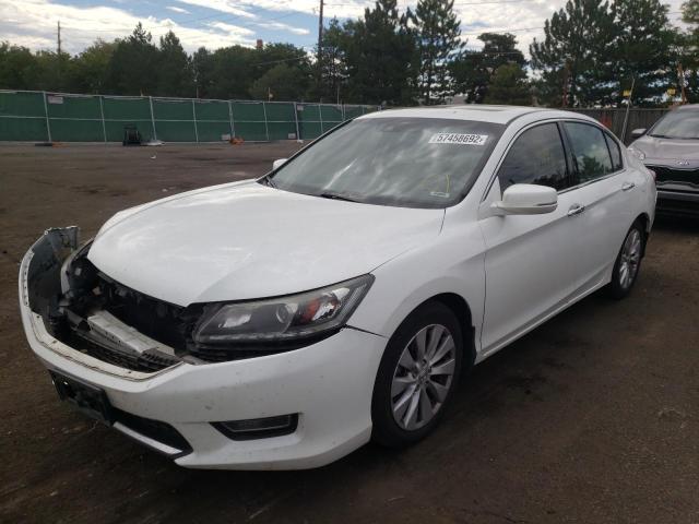 1HGCR3F89DA002946 - 2013 HONDA ACCORD EXL WHITE photo 2