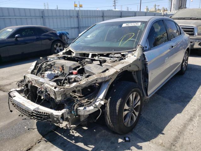 1HGCR2F34DA140196 - 2013 HONDA ACCORD LX SILVER photo 2