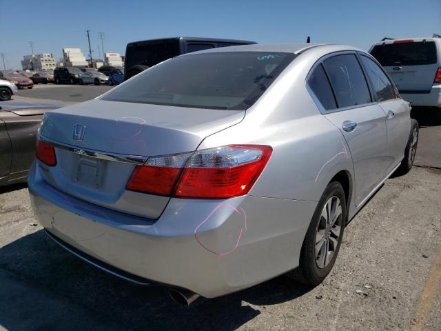 1HGCR2F34DA140196 - 2013 HONDA ACCORD LX SILVER photo 4