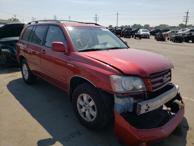 JTEHF21A930128984 - 2003 TOYOTA HIGHLANDER RED photo 1