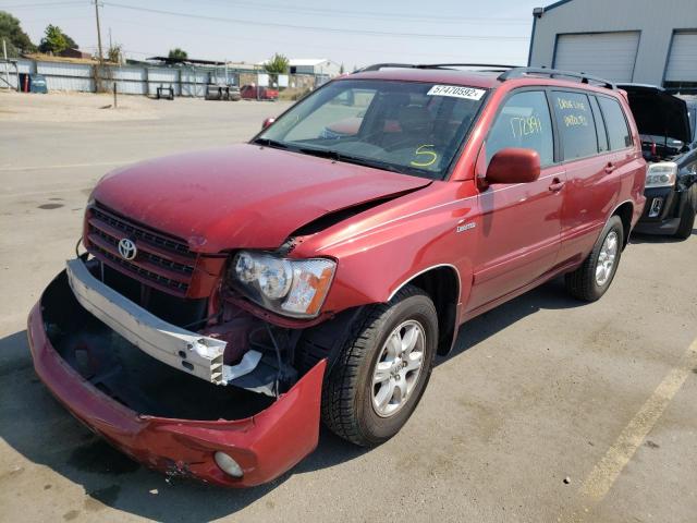 JTEHF21A930128984 - 2003 TOYOTA HIGHLANDER RED photo 2