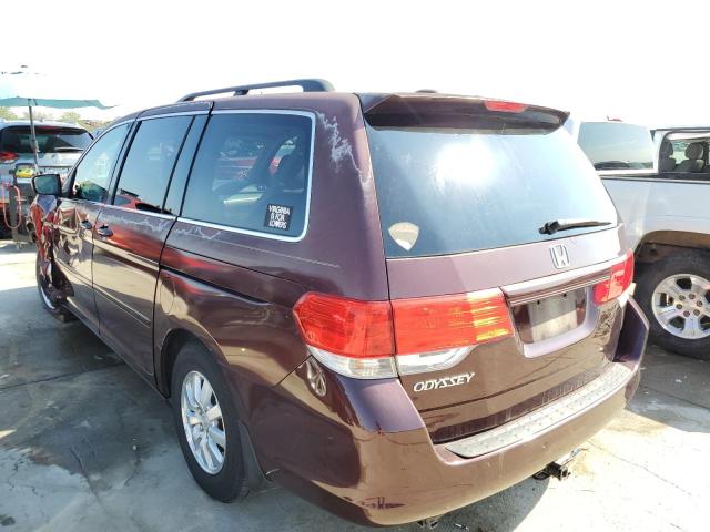 5FNRL3H66AB007370 - 2010 HONDA ODYSSEY EX MAROON photo 3