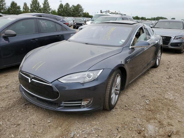 5YJSA1H29EFP65959 - 2014 TESLA MODEL S Մոխրագույն լուսանկար 2
