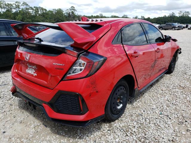 SHHFK7H40JU222348 - 2018 HONDA CIVIC SPOR RED photo 4