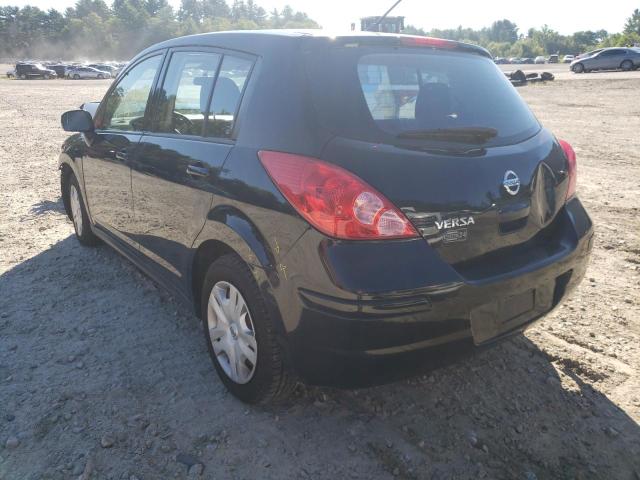 3N1BC1CPXCK802991 - 2012 NISSAN VERSA S BLACK photo 3