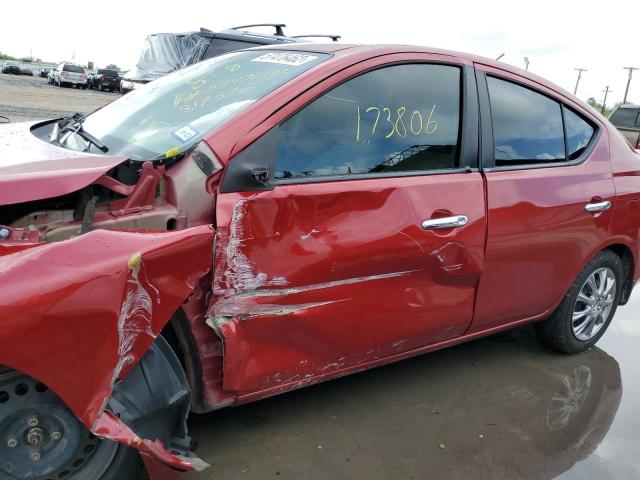 3N1CN7AP1DL819596 - 2013 NISSAN VERSA S RED photo 10