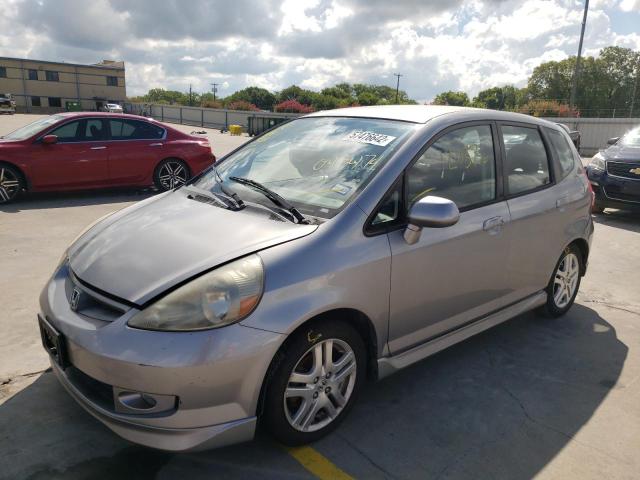 JHMGD38627S043474 - 2007 HONDA FIT S GRAY photo 9