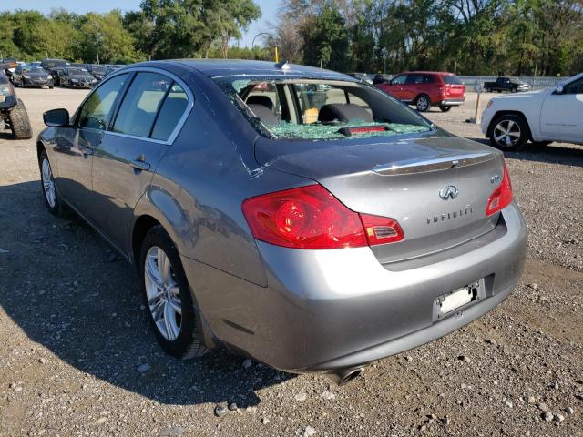 JN1DV6AR8BM652267 - 2011 INFINITI G25 GRAY photo 3