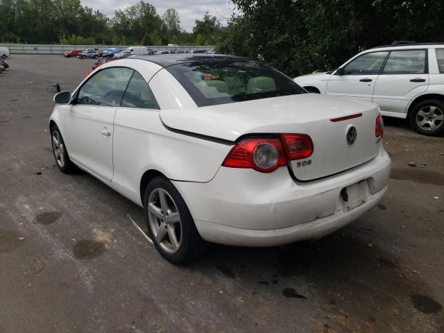 WVWDA71F07V001849 - 2007 VOLKSWAGEN EOS 2.0T S WHITE photo 3