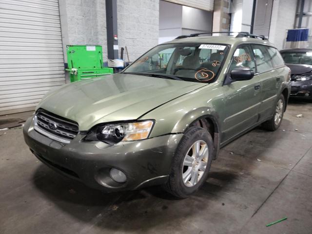 4S4BP61C056301075 - 2005 SUBARU LEGACY OUT GREEN photo 2