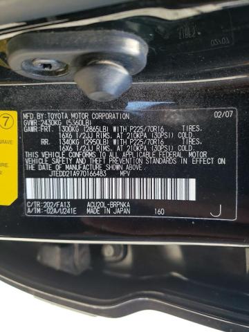 JTEDD21A970166483 - 2007 TOYOTA HIGHLANDER BLACK photo 10