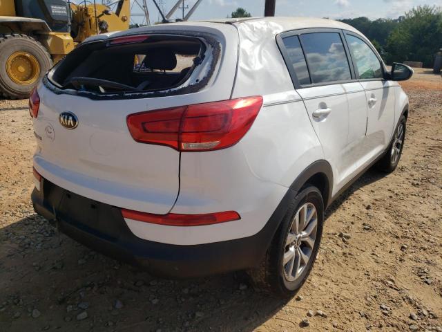 KNDPB3AC1E7562863 - 2014 KIA SPORTAGE B WHITE photo 4