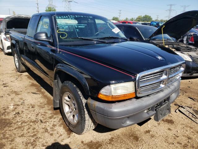 1D7GL12K14S642771 - 2004 DODGE DAKOTA SXT BLACK photo 1