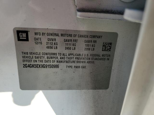 2G4GK5EX9G9150986 - 2016 BUICK REGAL 白色 照片 10